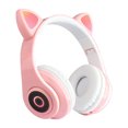 thumbnail image 1 of Auriculares Inalámbricos Bluetooth Auriculares para Niños Auriculares Plegables con Orejas de Gato con Micrófono Estéreo Auriculares Bluetooth para Niños Niña para Teléfonos PC (Rosa), 1 of 5