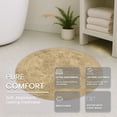 thumbnail image 2 of HOME WEAVERS Waterford Collection Cotton Round Bath Rug, 22" Round, Linen, 2 of 9