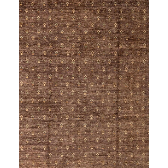Ahgly Company Machine Washable Indoor Rectangle Abstract Red Brown Area Rugs, 7' x 10'