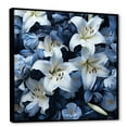 thumbnail image 2 of Designart "Charming Pure Beauty Of White And Blue Lilies I" Lilies Floater Framed Canvas Prints, 2 of 5