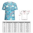 thumbnail image 2 of Nautical Sailboats Lighthouses-4 T Shirts Basic T-Shirt Short Sleeve Ladies Tee Shirt Summer Graphic Clothing, 2 of 7