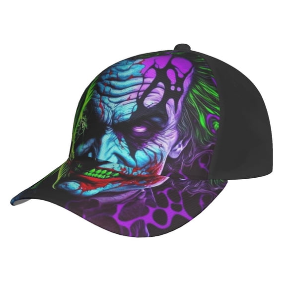 Unisex Joker Baseball Cap Adjustable Trucker Hat for Running Sports Hiking Camping