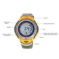thumbnail image 4 of Reloj Deportivo Para Hombre, Correa De Goma De Doble Hora, Reloj Digital Para Hombre, OD Verde 12 24H Para Pescar, 4 of 7