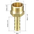thumbnail image 2 of 10 piezas de conexión de púas de manguera de latón de 6 mm con púas x conector adaptador macho PT de 1/4", 2 of 3