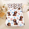 thumbnail image 5 of Homewish Kawaii Dachshund Dog Bed Sheets,Rose Hydrangea Floral Full Size Sheets,White,4-Piece,1 Flat Sheet, 1 Fitted Sheet and 2 Pillowcases, 5 of 6