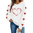thumbnail image 2 of Vetsdori Valentine Sweatshirts for Women Pullover Tops Valentine's Days Gifts for Girlfriend, Crew Neck Womens Sweatshirts, 2 of 8