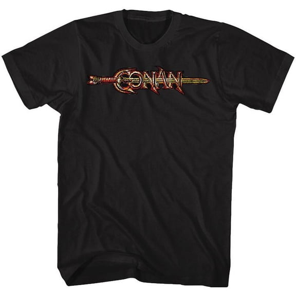 Conan The Barbarian Logo In Color Black Adult T-Shirt Xlt