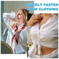 thumbnail image 4 of Uxcell Scarf Ring Clip Resin Round T-Shirt Clip Fashion Ring Scarves Clasp Buckle Tie Circle Black, 4 of 7