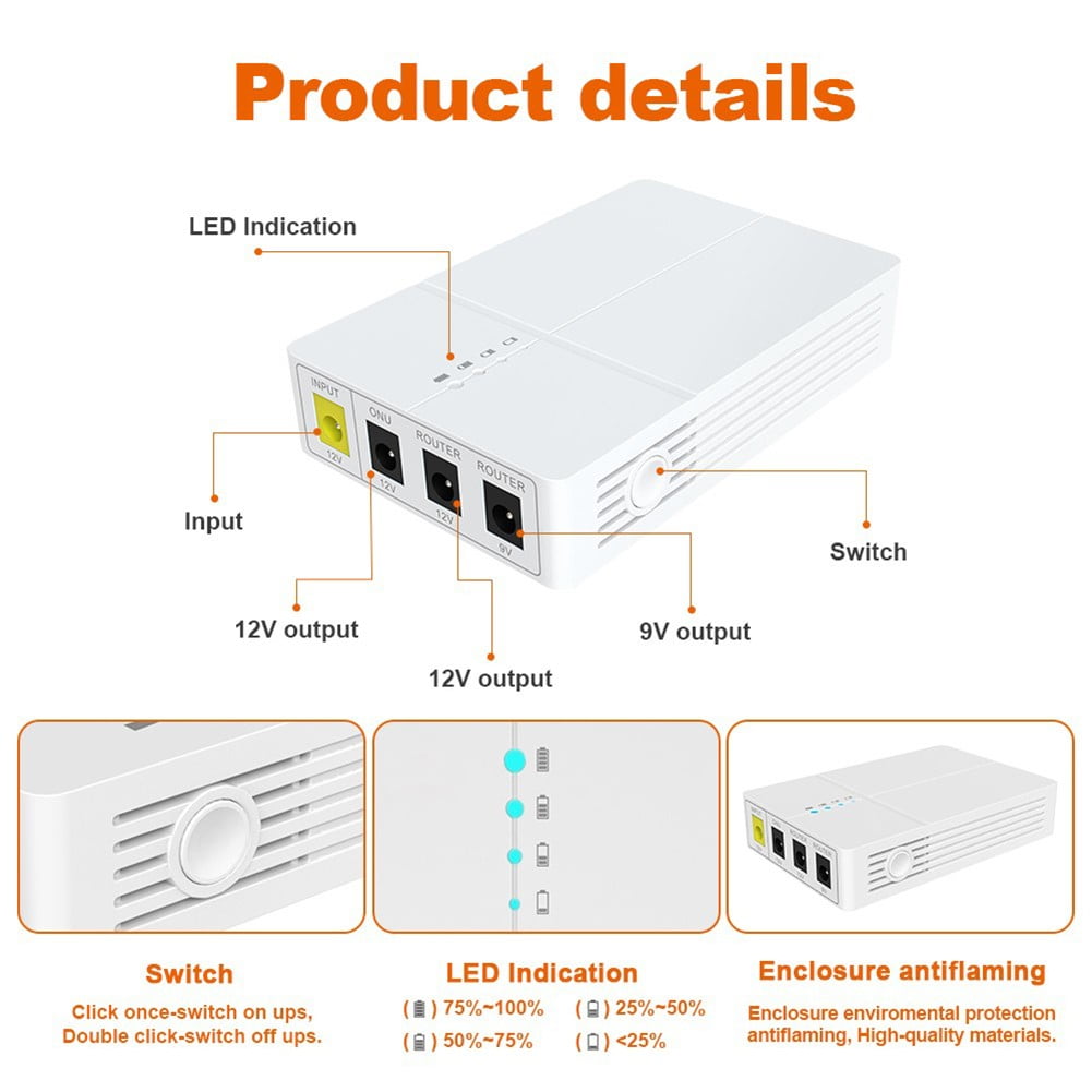 DC12V9 optical modem backup ups uninterruptible power supply router backup
