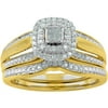 1/3 Carat T.W. Diamond 10kt White Gold Quad Bridal Set