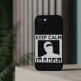 thumbnail image 4 of DistinctInk MagSafe Tough Case for Apple iPhone 14 Plus (6.7" Screen) - Keep Calm I'm a Ninja - Tempered Glass Back, 4 of 6