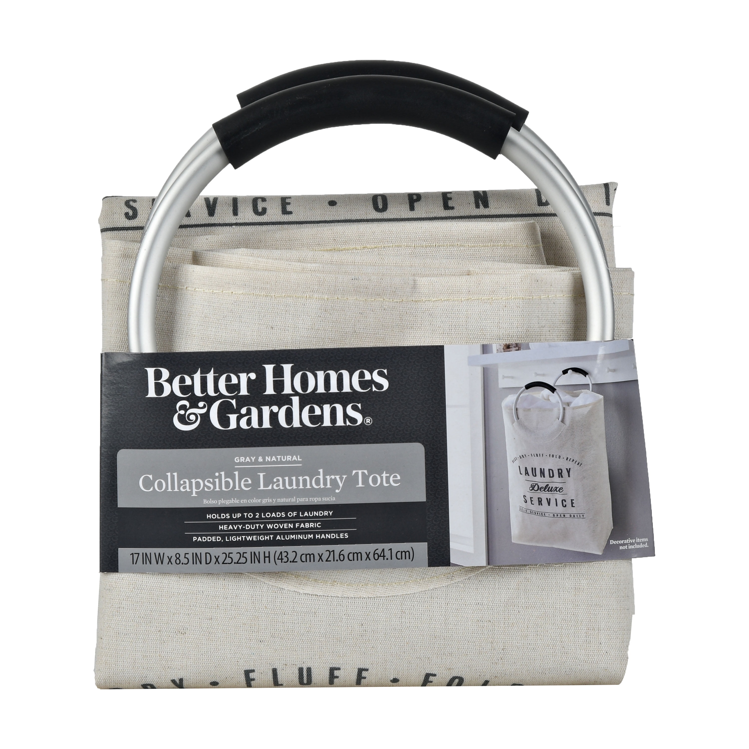 Better Homes & Gardens Deluxe Laundry Service Canvas Laundry Tote