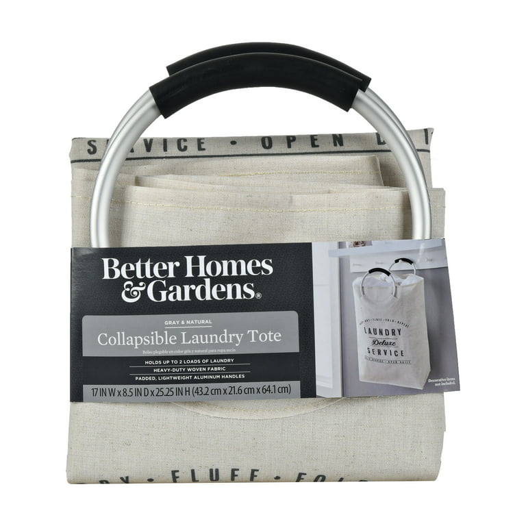 Better Homes & Gardens Laundry Deluxe Service Canvas Tote - 17 x 8.5 x 25.25 in