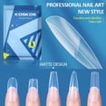 thumbnail image 2 of Uñas Postizas Cobertura Completa Almendra Cuadrado Ataúd Transparente Puntas 24pcs/Bolsa Gao Jiahui unisex, 2 of 2