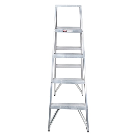 Escalera de Tijera Doble Akron 78-03 | De Aluminio | Altura 1.15m | 6 Peldaños | Uso Profesional (Tipo II)