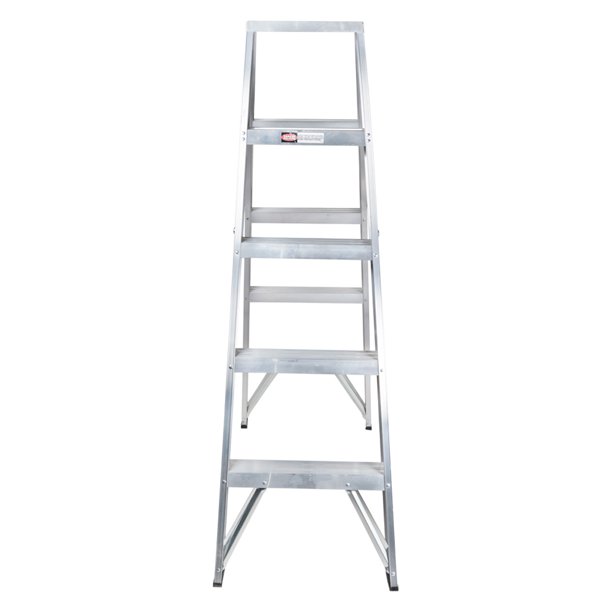 Escalera de Tijera Doble Akron 78-03 | De Aluminio | Altura 1.15m | 6 Peldaños | Uso Profesional (Tipo II)
