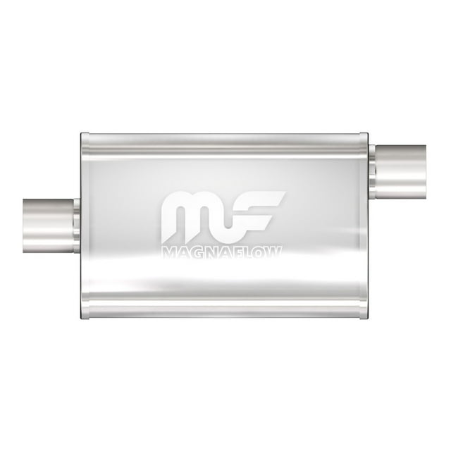 Magnaflow Performance Exhaust Muffler 11229 Single 3 Inch Center Inlet; Single 3 Inch Offset Outlet; 14 Inch Body/20 Inch Overall Length