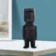 thumbnail image 3 of Estatua de la isla de Pascua antigua, estilo retro megalito masivo, accesorios, C Negro Zulema Estatua de cabeza, 3 of 8