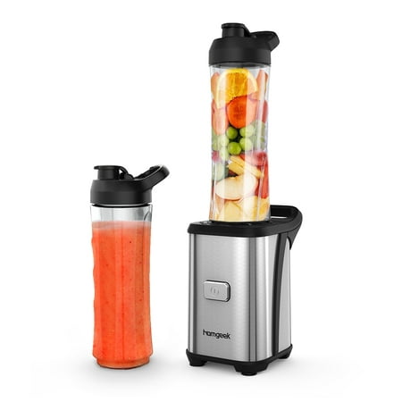 Homgeek Mini 350W Fruit and Vegetable Single Serve Juice Extractor Smoothie Blender Detachable Food Processor Vegetable Fruits Blender With 2 BPA-Free Travel Sport Cups