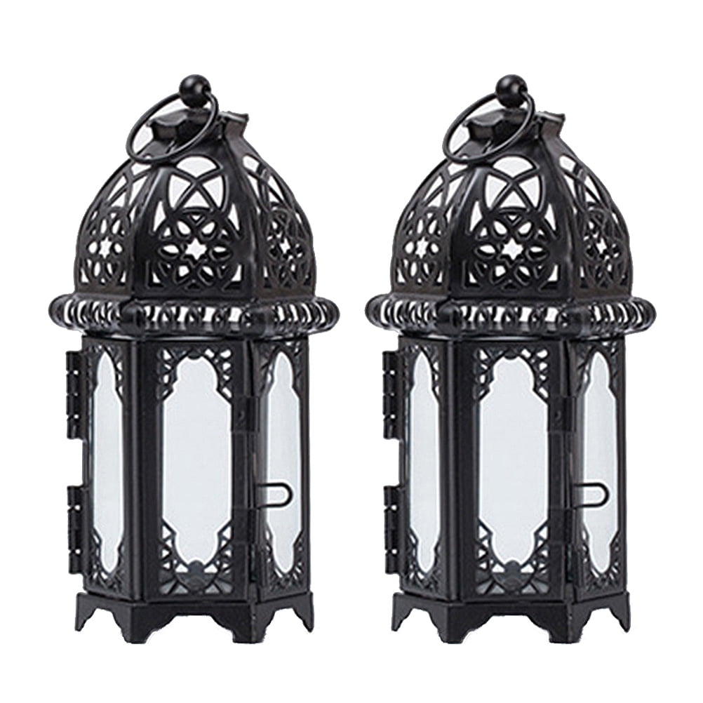 Candle Lantern Lanterns Outdoor Holder Iron Hanging Metal Candleholder Garden Decorative Tree Decoration Landern Retro