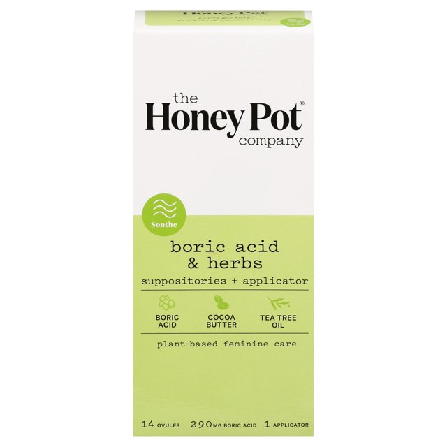 The Honey Pot Suppositories Boric/herb 1 Each14 CT
