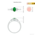 thumbnail image 5 of ANGARA Natural Aeon Emerald Solitaire Milgrain Engagement Ring with Trio Accents in 14K White Gold for Women (Size-6x4mm) | May Birthstone, Anniversary, Jewelry Gift for Women | Natural Emerald Ring, 5 of 10