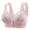 Pink, variant on Wireless Bras for Women Wide Straps Front Closure Push Up Lace Bra Ladies Comfort Solid Color Daily Bra