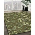 thumbnail image 3 of Ahgly Company Machine Washable Indoor Square Transitional Brass Green Area Rugs, 7' Square, 3 of 7