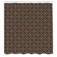 thumbnail image 2 of Ambesonne Ethnic Shower Curtain, Greek Culture Maze Look Art, 69"Wx75"L, Black Beige and Burnt Orange, 2 of 4