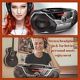 thumbnail image 4 of Philips Boombox portátil Reproductor de CD Bluetooth Radio FM MP3 Mega Bass Reflex Sistema de sonido estéreo con NFC, 12 W, entrada USB, conector para auriculares y pantalla LCD, 4 of 5