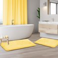 thumbnail image 1 of Set of 2 Clara Clark Bath Mat Bathroom Rug - Absorbent Memory Foam Bath Rugs - Non-Slip, Cozy Microfiber Bathrug, Plush Shower, Toilet Bathmats - Mellow Yellow - Large Size 20"x32" Small Size 17”x24”, 1 of 6