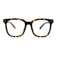 thumbnail image 1 of Nerdy Large Horn Rim Rectangular Blue Light Filtering Computer Eyeglasses Tortoise, 1 of 4