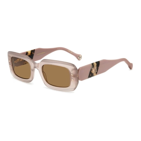 Carolina Herrera HER0187/S 0L9370 50mm Rectangle Sunglasses for Women's Peach/Havana