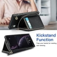 thumbnail image 3 of Funda tipo cartera para iPhone XR con tarjetero y correa para el hombro para mujer, 3 of 5