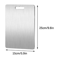 304 Stainless Steel Cutting Board - 2mm Thick Food-Grade Chopping Board for Meat, Vegetables & Fruits | Dishwasher Safe & Hangable | Durable & Knife-Friendly Kitchen Prep Board
