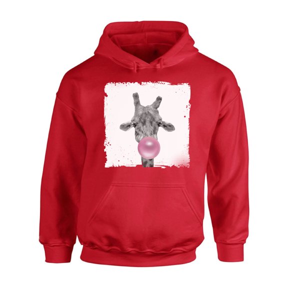 Awkward Styles Giraffe Blowing Gum Animal Themed Clothes Giraffe with Gum Hoodie Animal Hoodie for Woman Funny Animal Gifts Giraffe Clothing Cute Animals Best Unisex Gifts Cute Hoodie Crewneck