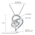 thumbnail image 3 of Collar con colgante de corazón para niña, regalos para madre e hija, joyería para mujer, Gargantilla, colgantes, bisutería de cumpleaños, 3 of 4