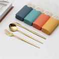 thumbnail image 1 of Straw Tableware Set Stainless Steel Spoon Fork Chopsticks Straw Student Travel Portable Set Gift Tableware, 1 of 3