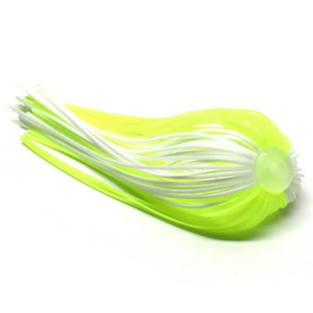 Harmony Fishing Quick Change Modular Umbrella Skirts for Fishing Jigs Spinnerbaits Buzzbaits Lures Baits 10 Pack White/Chartreuse