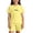 Yellow, variant on Girls Casual Alphabet Print Loose Fit Kids Summer Short Sleeve Outfits Girls Clothes Set