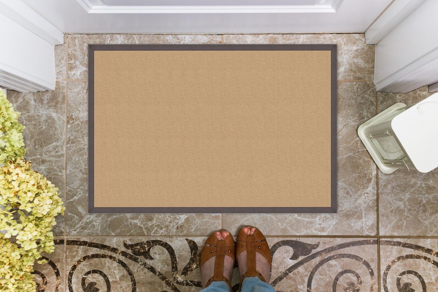 Athena Sisal & Slate 1'10" x 2'10" Accent Rug