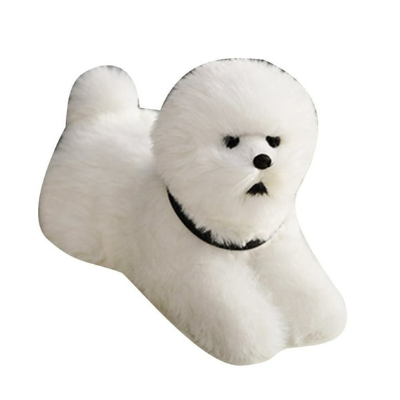 AMERTEER Bichon Frise Puppy Stuffed Cute Simulation Teddy Dog Plush Birthday Gift Decor  Dolls & Stuffed Toys