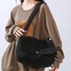 thumbnail image 4 of Bolso bandolera de lona para mujer, bolso bandolera informal, bolso de estudiante (negro), 4 of 9