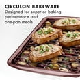 thumbnail image 4 of Circulon 47887 Nonstick Bakeware Set, Nonstick Cookie Sheet/Baking Sheet with Cooling Rack - 2 Piece, Merlot Red, 4 of 4