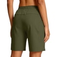 thumbnail image 6 of JYnXIANTI Shorts for Women Lightweight Elastic Waist Zipper Pockets Shorts Quick Dry Workout Athletic Shorts Summer Outfits, 6 of 7