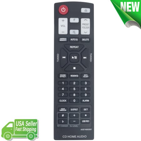 AKB74955301 Replacement Remote Control for LG Mini Hi-Fi System CM9960 CM9760