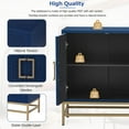 Blue Accent with 4 Doors, FURNINEST Buffet Modern