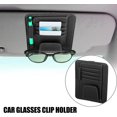thumbnail image 2 of Car Sun Visor Organizer Auto Interior Accessories Car Sunglass Holder Pocket Storage Pouch Organizer Adjustable Black, 2 of 5