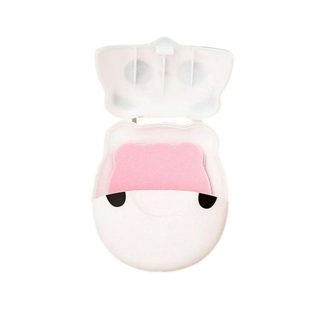 Naiovety 50 piezas de mini hojas de jabón, productos de copos desechables de viaje, papel Suministros de limpieza para el hogar Rosa