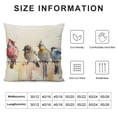 thumbnail image 5 of Nawypu  Lovely Birds Decorative Pillow Covers Watercolor Birds Rest on Branch Cushion Cover Spring Rustic Farmhouse Decor Rectangular/Waist Pillowcase  for Sofa/Couch/Porch, 5 of 5